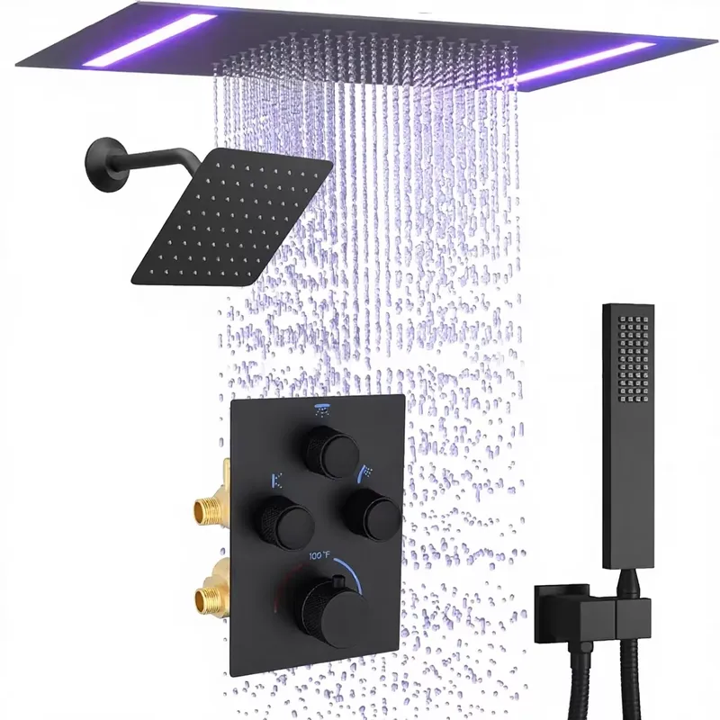 Shower Head Rain - Dual Rain Shower Head System Faucet