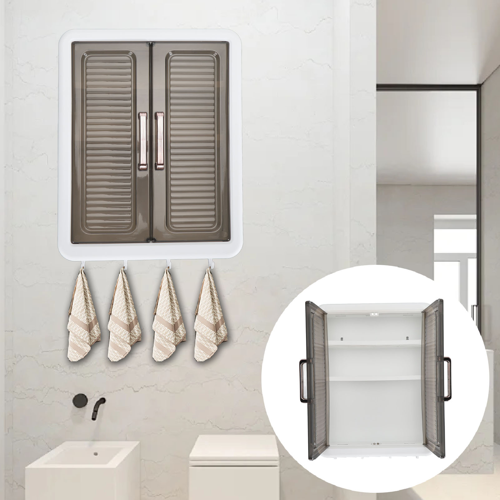 Home Goods Bathroom Cabinets - Bathroom Cabinet Wall Mounted Multifunctional Makeup