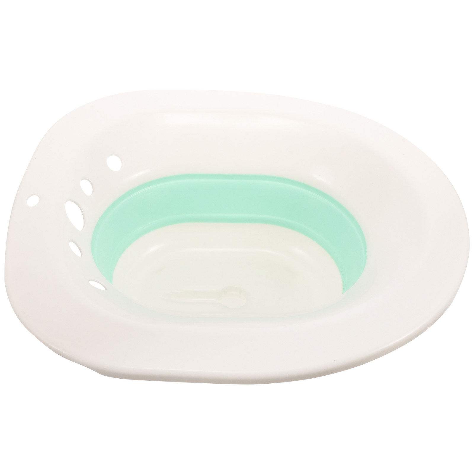 Home Bathroom Cleaning - Sitz Bath Basin Foldable White Green