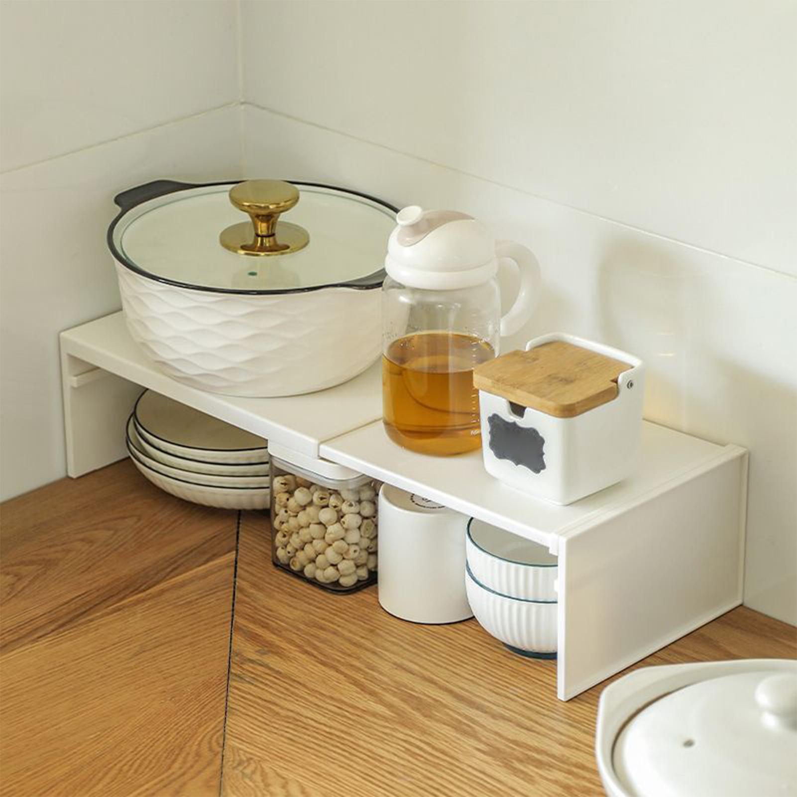 Home Goods Bathroom Cabinets - Kitchen Stretchable Cabinet Shelf Household Stackable