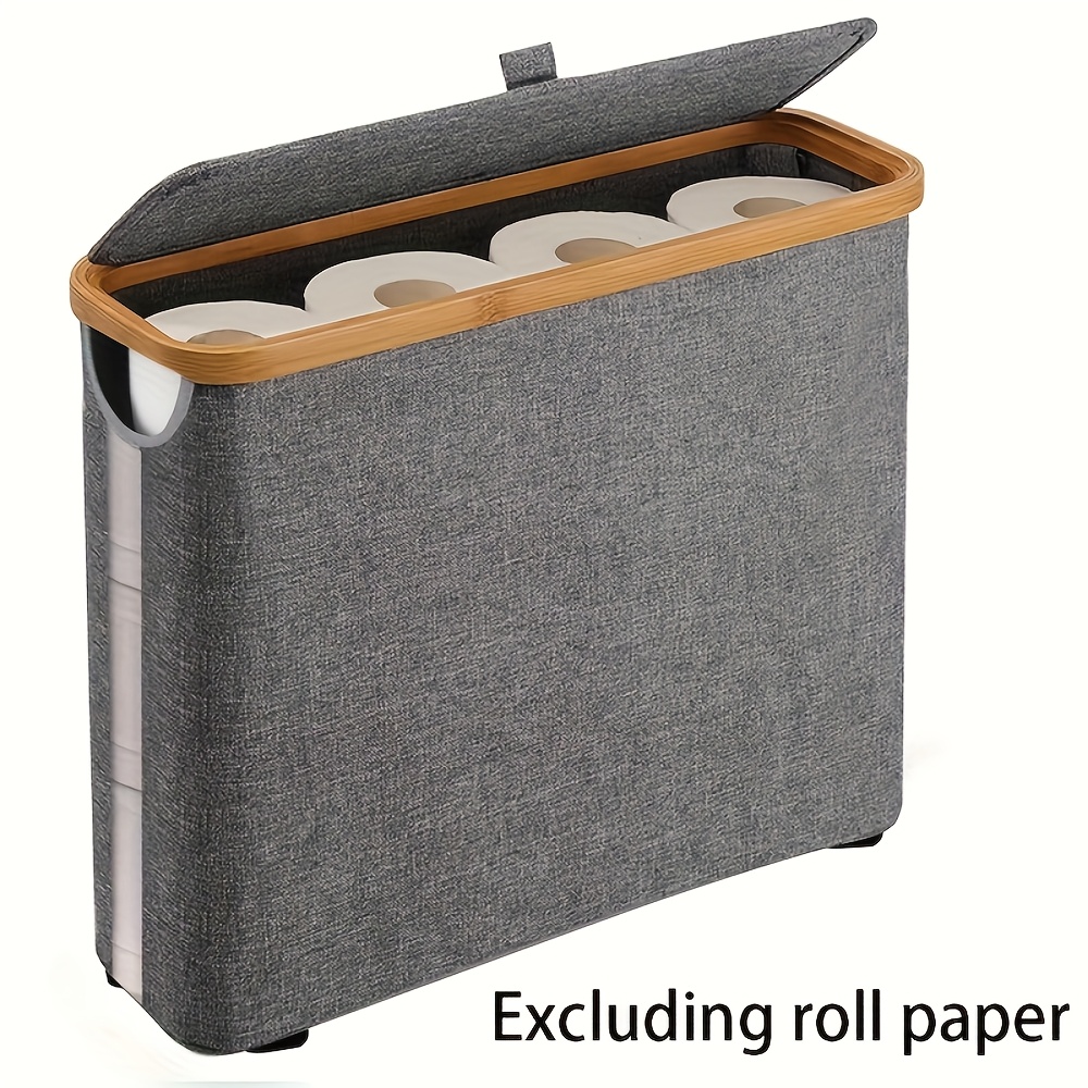 Home Goods Bathroom Cabinets - Bamboo Toilet Paper Storage Basket Large
