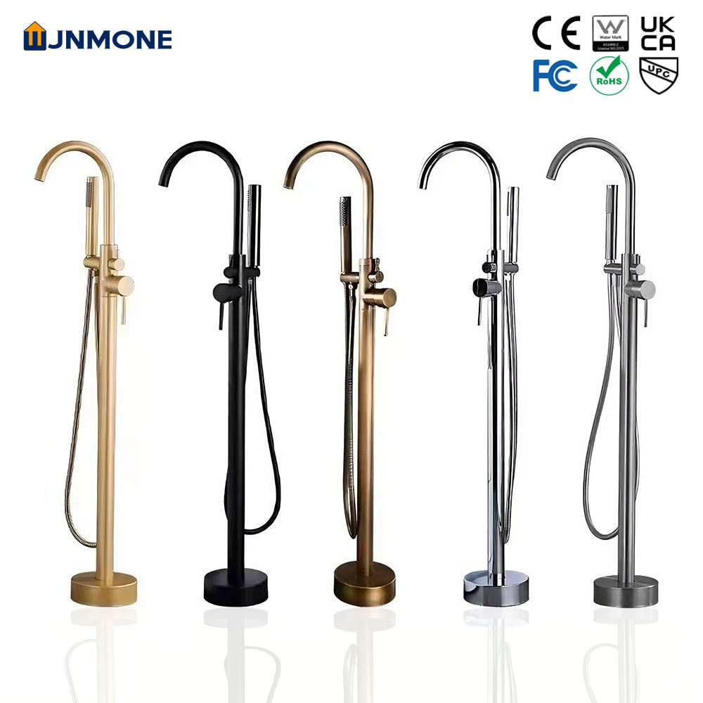 Home Bathroom Faucets - Luxury Modern Brass Freestanding Bathtub Faucet