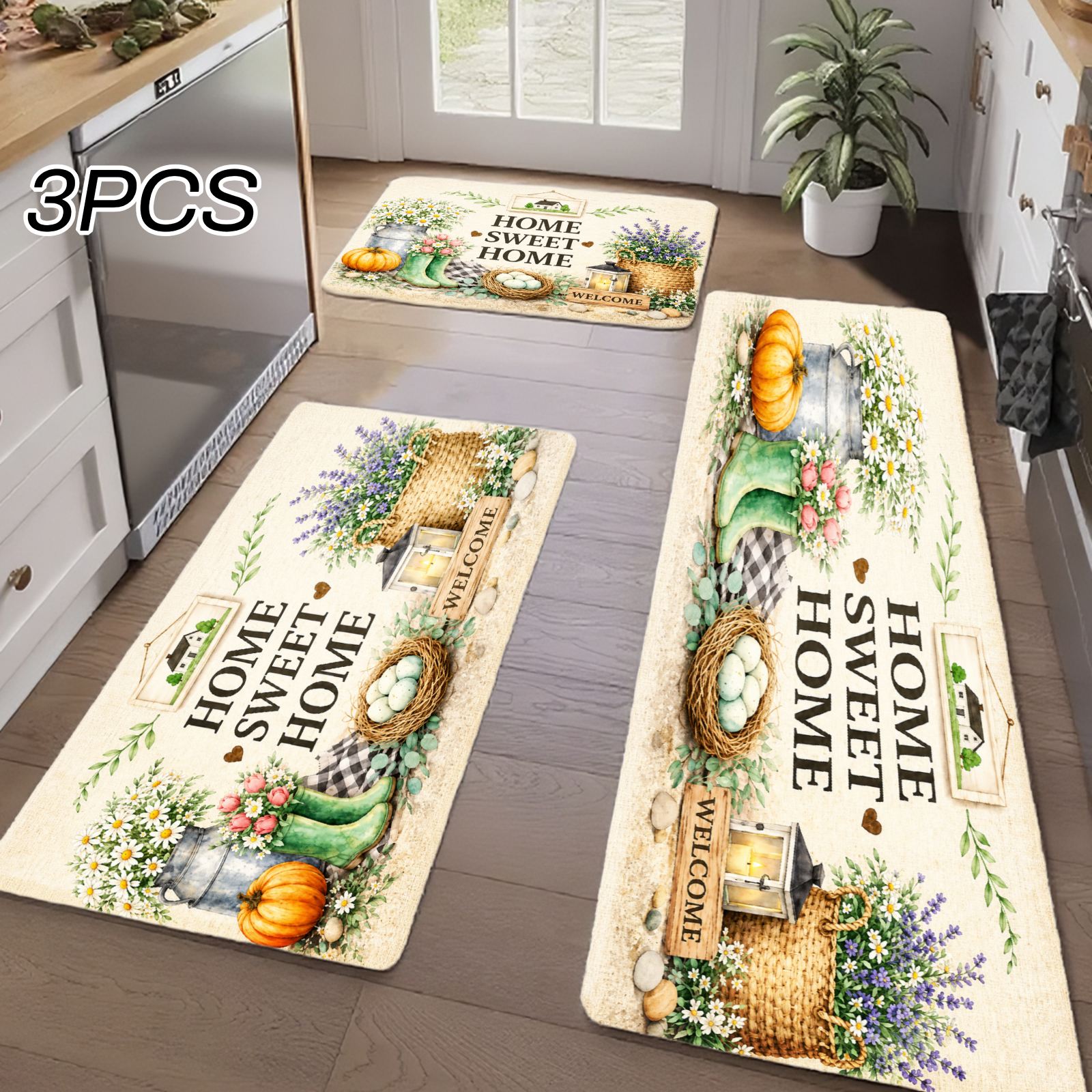 3PC Kitchen Rugs,Home Decorati - Home Bathroom Scene recension och pris
