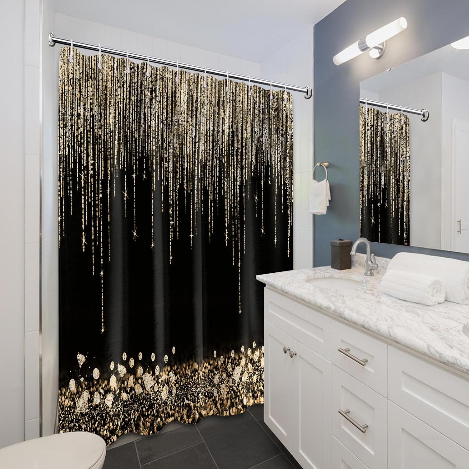 Luxurious Gold Glitter Shower  - Home Bathroom Spa recension och pris