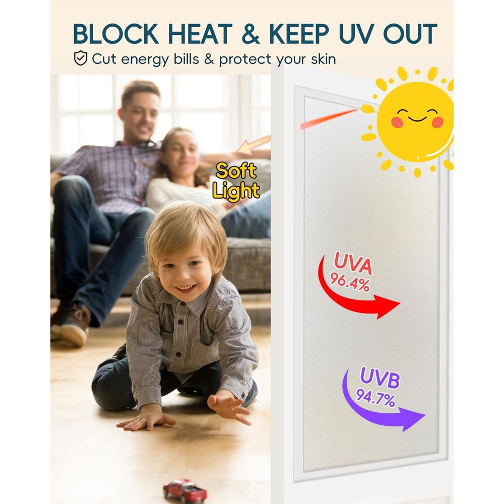 Rosted Glass Window Privacy Fi - Home Bathroom Window Tint recension och pris