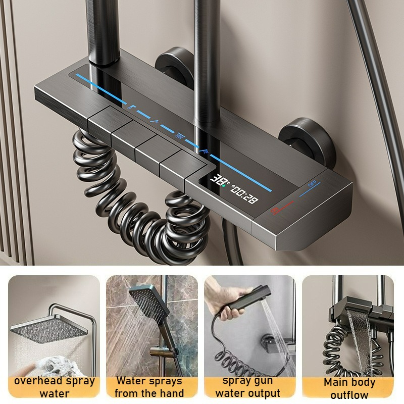 LED Digital Display Shower Set - Home Bathroom Faucets recension och pris