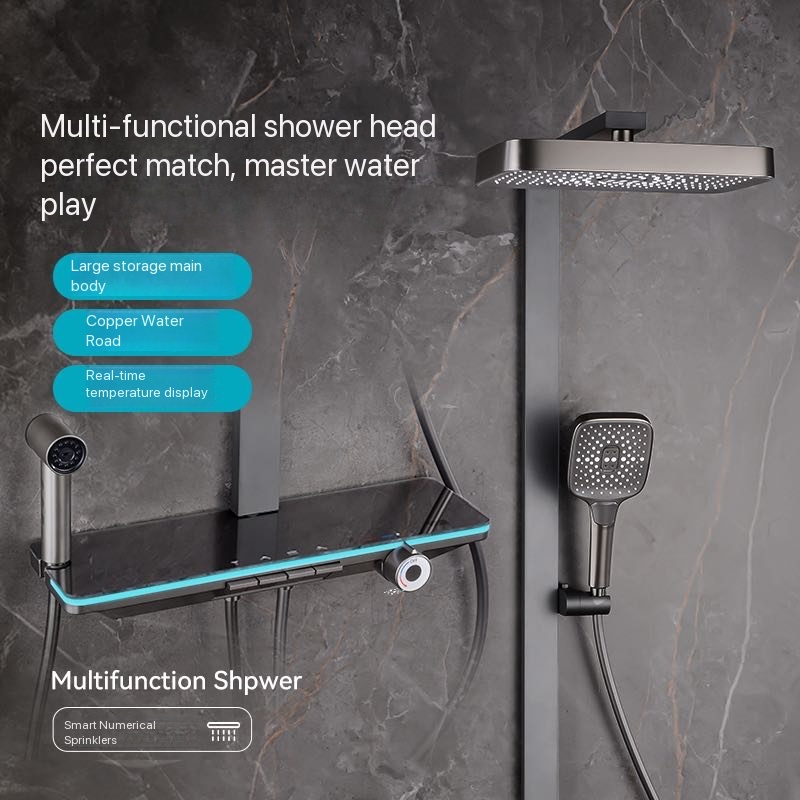 Gray Piano Button Ambient Ligh - Shower Head Rain recension och pris