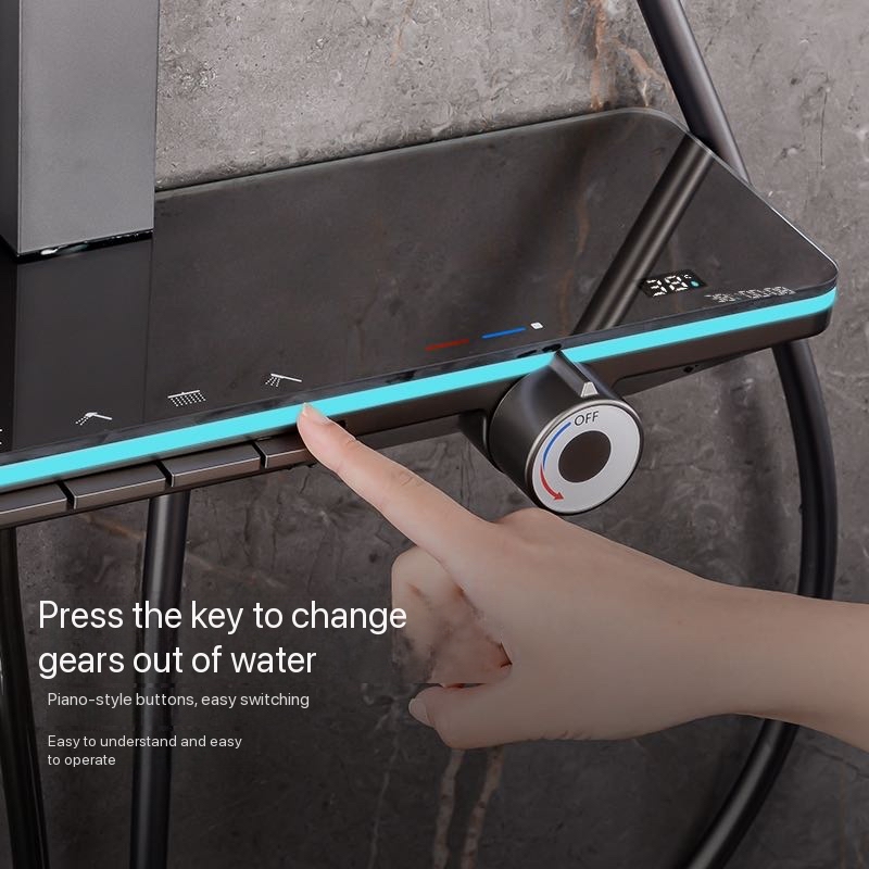 Gray Piano Button Ambient Ligh - Shower Head Rain recension och pris