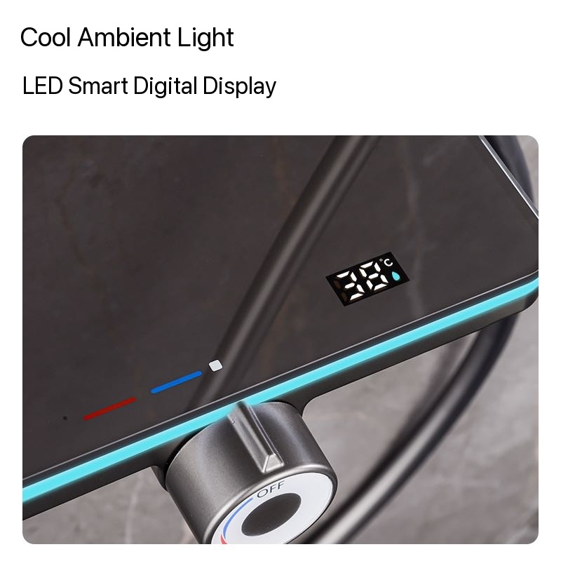 Gray Piano Button Ambient Ligh - Shower Head Rain recension och pris