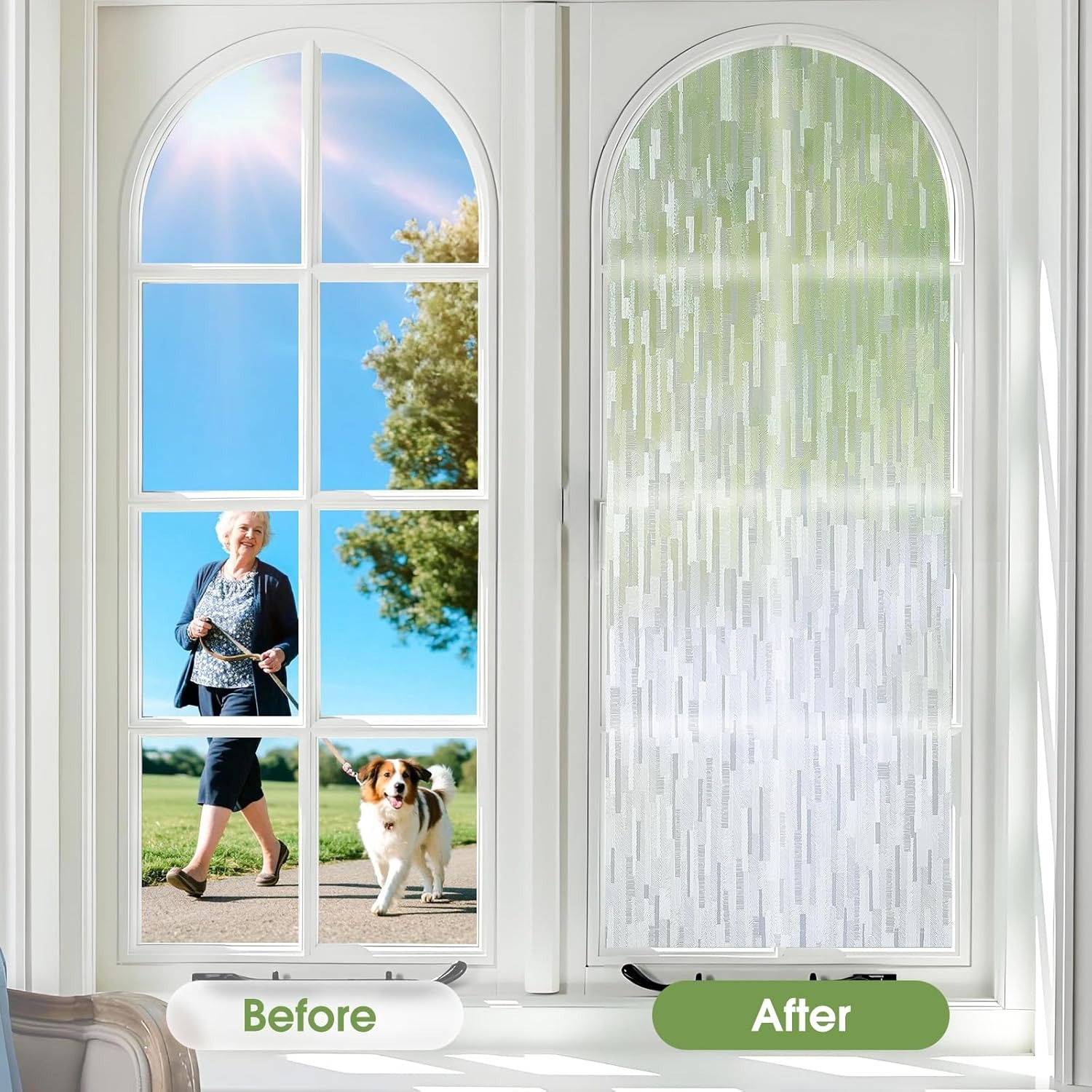 Frosted Mosaic Privacy Window  - Home Bathroom Window Tint recension och pris