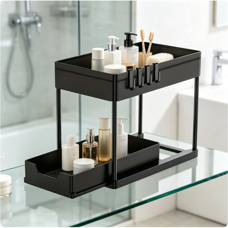 2 Tier Under Sink Sliding Orga - Home Goods Bathroom Cabinets recension och pris