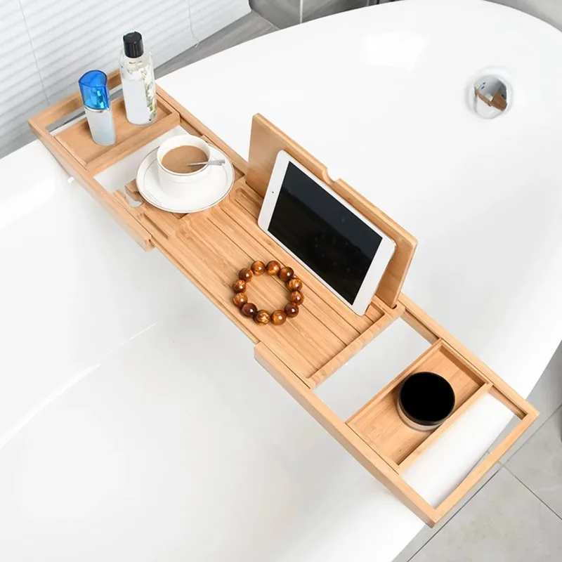 Expandable Wooden Bathtub Tray - Bath Caddy Tray recension och pris