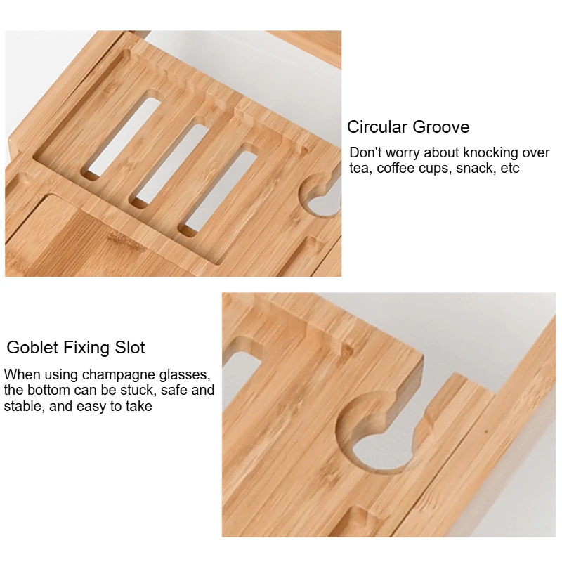 Expandable Wooden Bathtub Tray - Bath Caddy Tray recension och pris