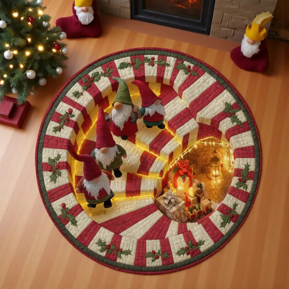 Christmas 3D Illusion Round Ca - Home Bathroom Scene recension och pris