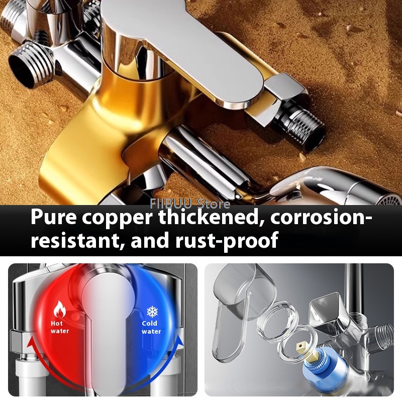 High Pressurized Shower System - Shower Head Rain recension och pris