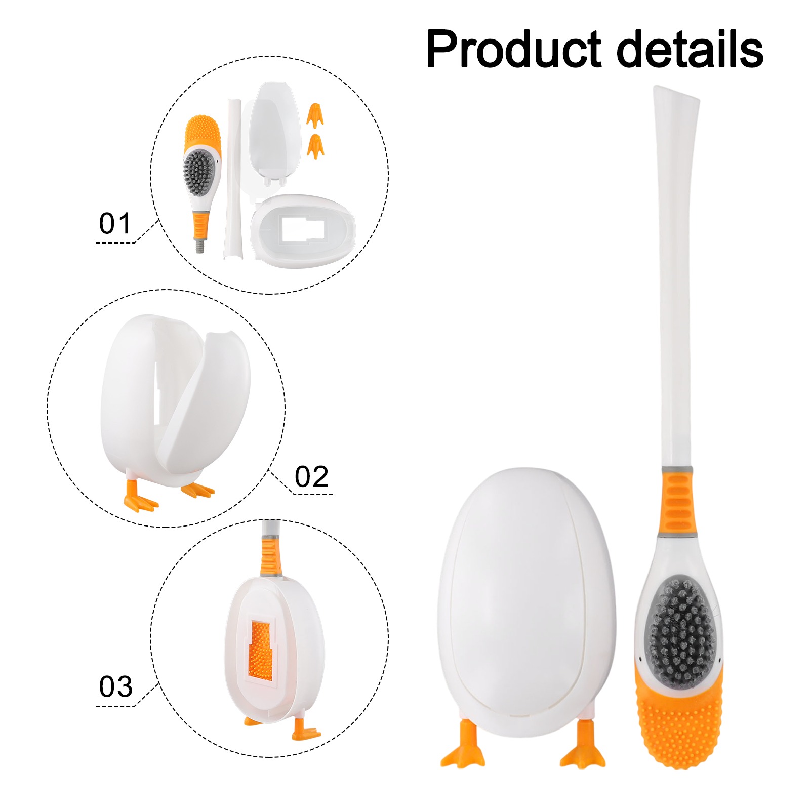 1PC Silicone Toilet Brush With - Home Bathroom Cleaning recension och pris