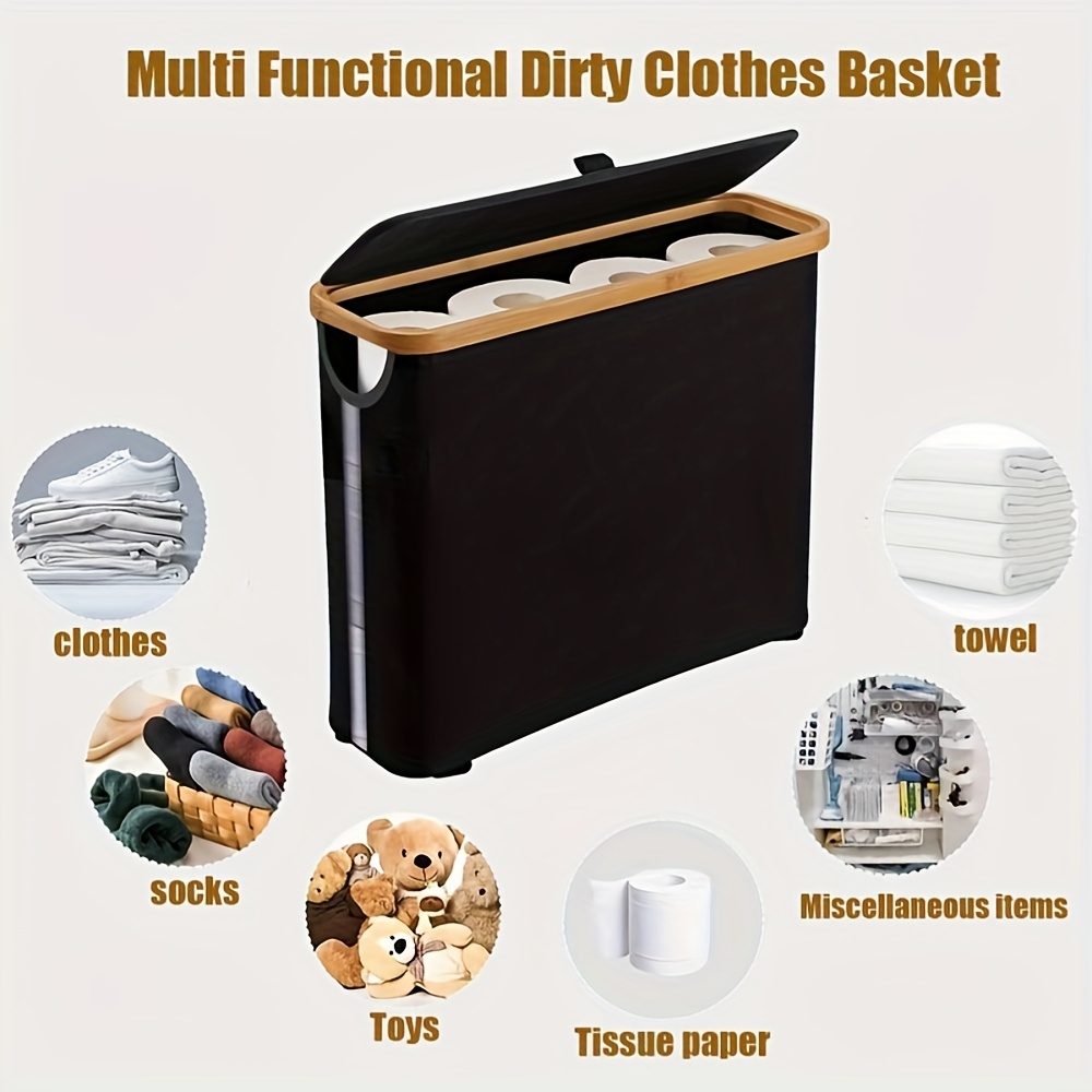 Bamboo Toilet Paper Storage Ba - Home Goods Bathroom Cabinets recension och pris