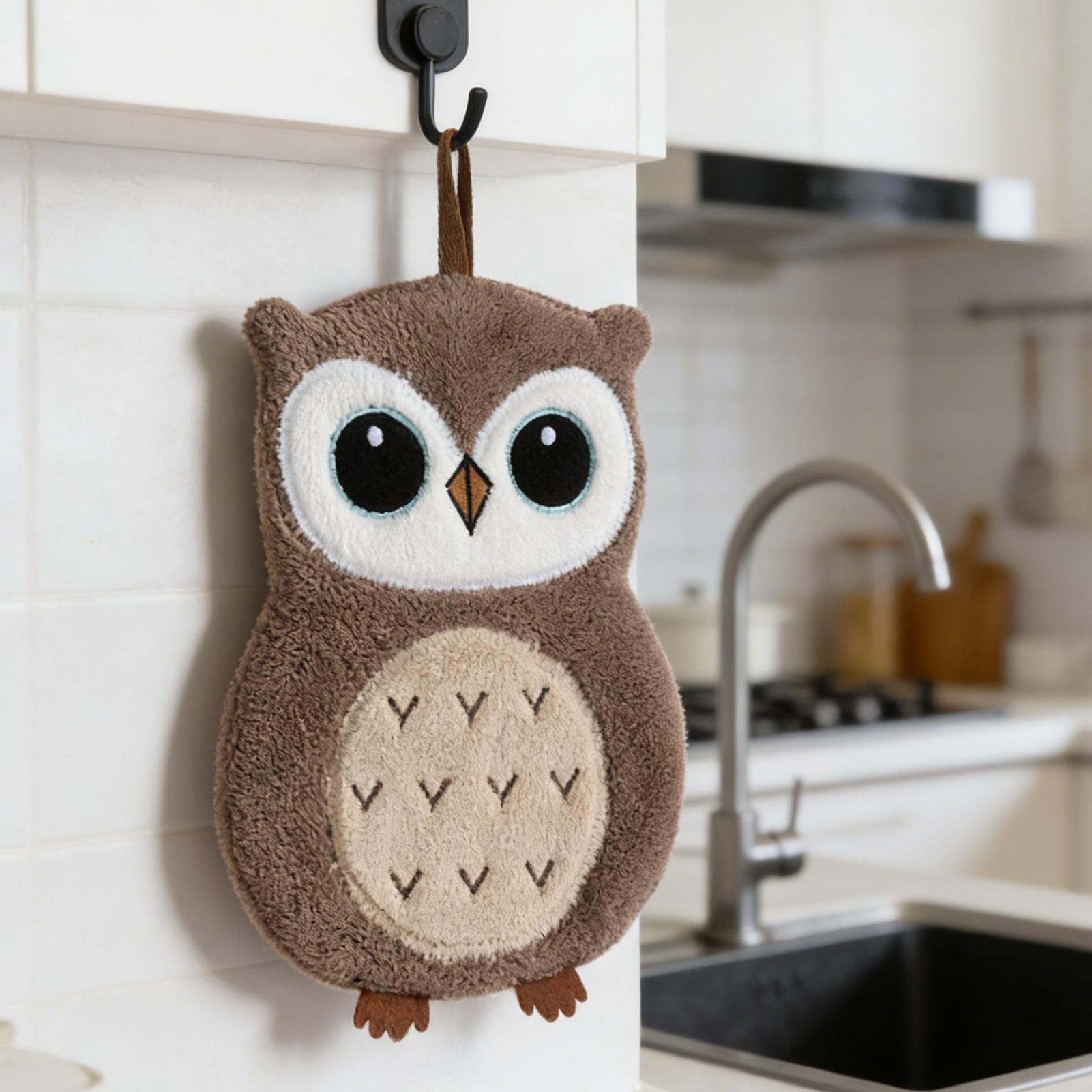 Hand Towel Owl Shape Hangable  - Home Bathroom Towels recension och pris