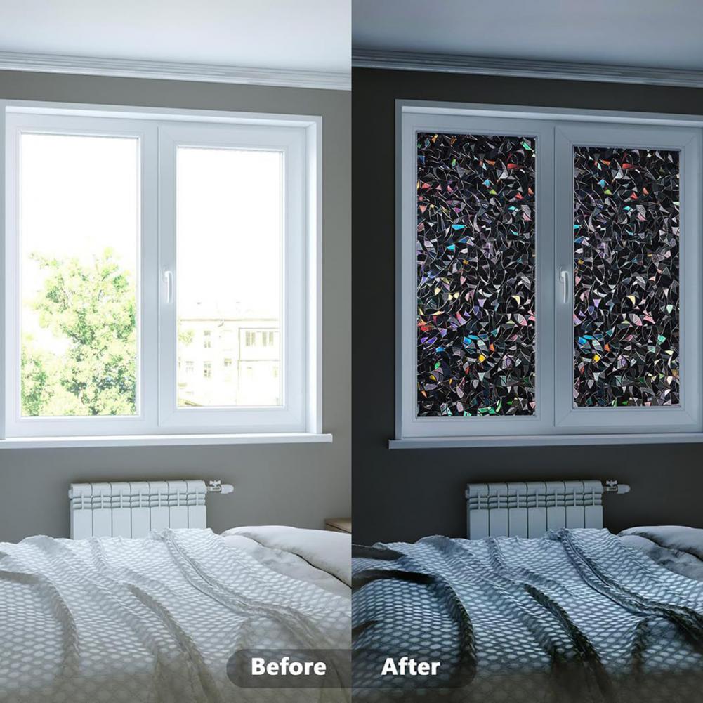 3D Black Rainbow Window Blacko - Home Bathroom Window Tint recension och pris