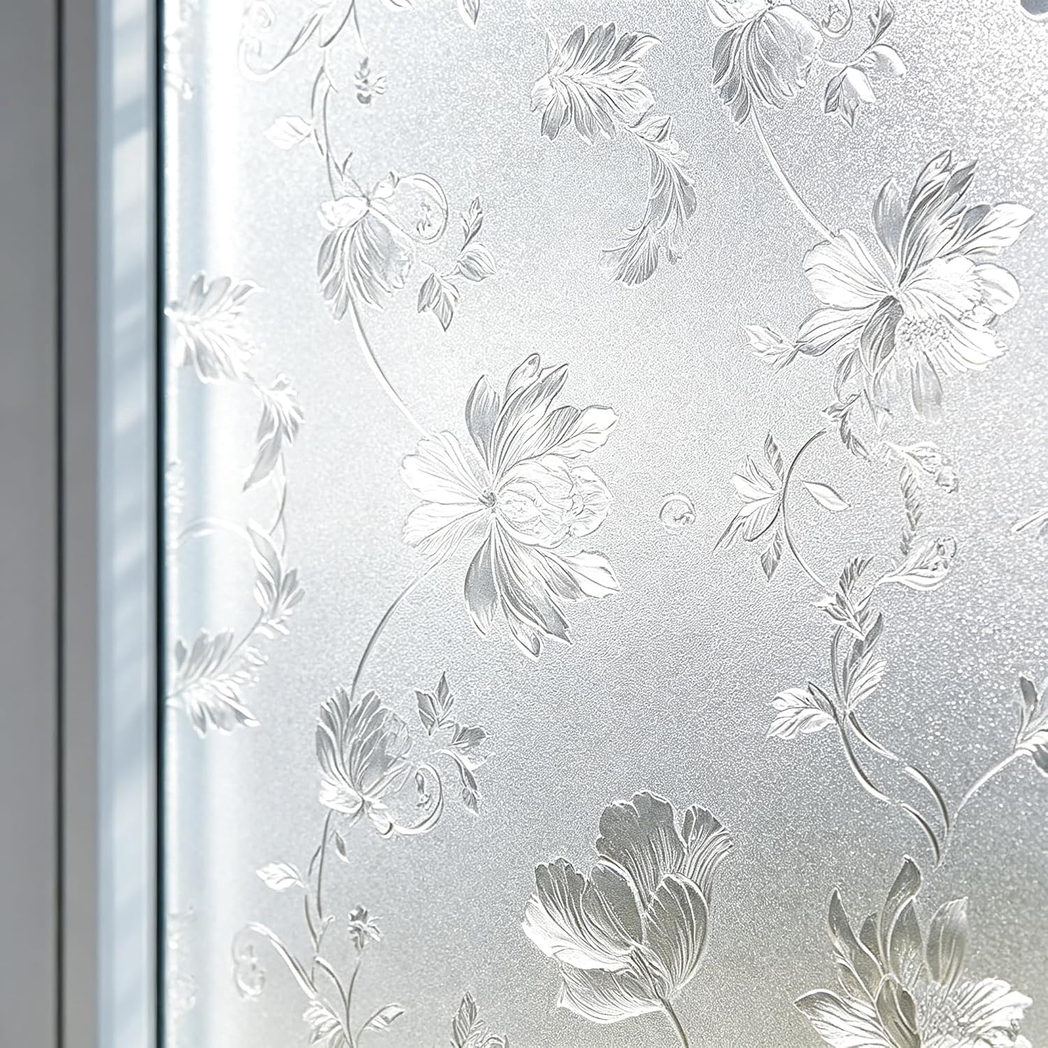 Floral Frosted Window Privacy  - Home Bathroom Window Tint recension och pris