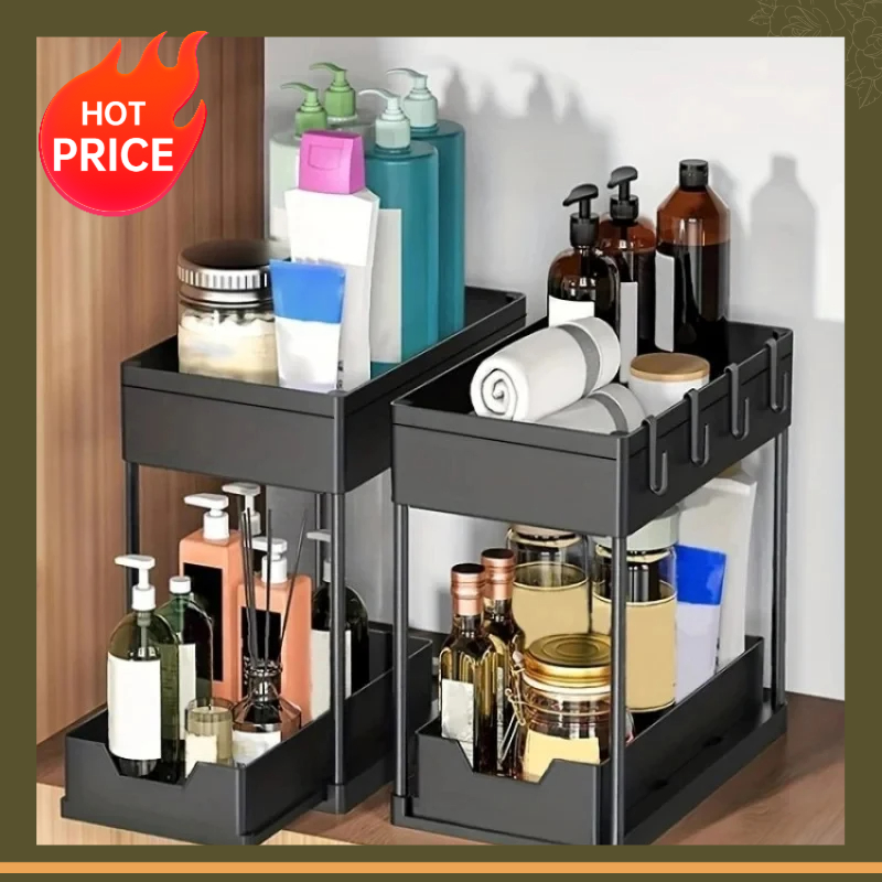 2 Tier Under Sink Organizer Sl - Home Goods Bathroom Cabinets recension och pris