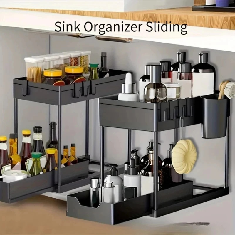 2 Tier Under Sink Organizer Sl - Home Goods Bathroom Cabinets recension och pris